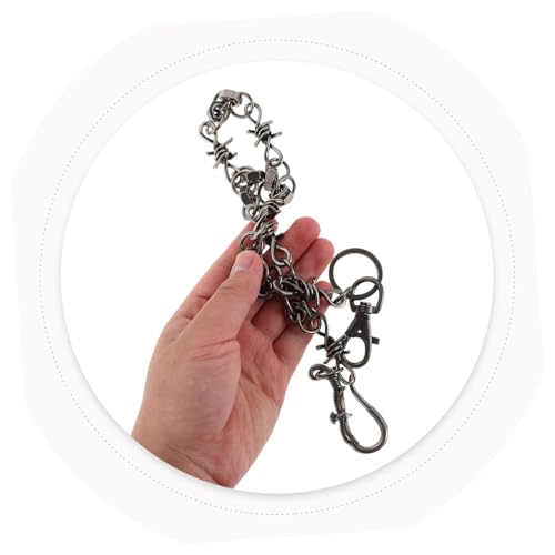 Housoutil Chain Belt for Jeans: Metal Waist Chain with Clasp - Heavy-duty Motorcycle Gear Accessory for Men - Rocker Trouser Decoration4
