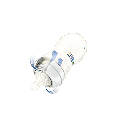 Kit Mamadeira Pétala 260 ml Decorada, 2 bicos Tamanho 4 Extra, Idade +6 meses, Menina, Philips Avent