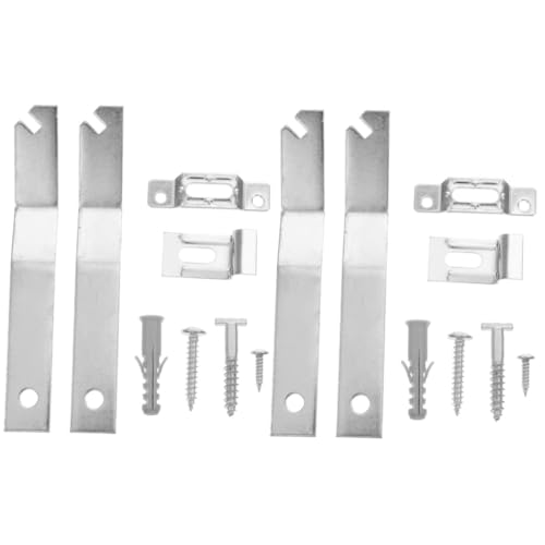 Image of POPETPOP 4sets Security Locking Picture Hanger -Theft Hooks for Art Galleries and Museums Easy Installation for Hotels and Home Decor of Heavy Duty Hangers