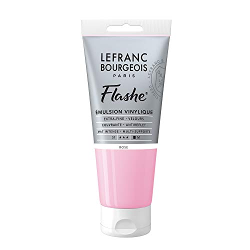 Lefranc Bourgeois Flashe, Extra-Fine Acrylic Vinyl Emulsion, Artists Quality, Rose, 80ml Tube, 80 ml (Pack of 1)