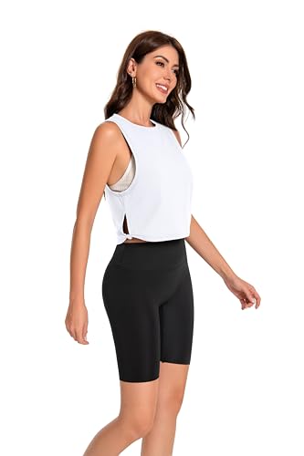 Cotton Workout Yoga Crop Tank Tops for Women Breathable Activewear Sleeveless Running Gym Shirts Athletic Clothes2