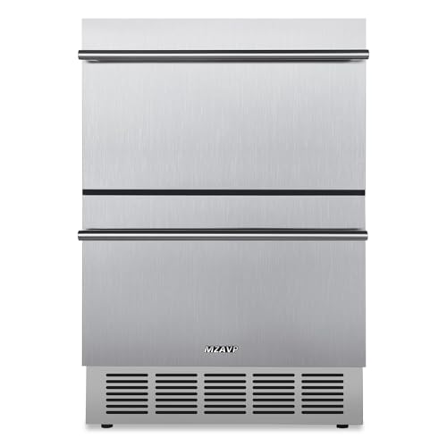 MZAVP 24 Inch Double Drawer Fridge, Stainless Steel...