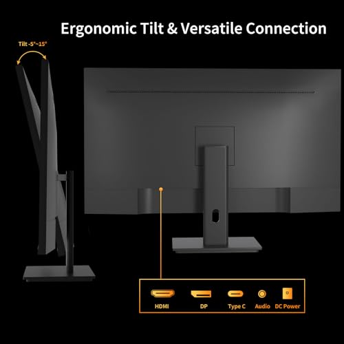 Image of Touchscreen Monitor 27 inch 2K 100Hz Gaming Monitor, QHD 2560x1440 IPS PC Monitors, 10-Point Touch Screen Computer Monitors, with USB C HDMI DP Ports, Built-in Speakers