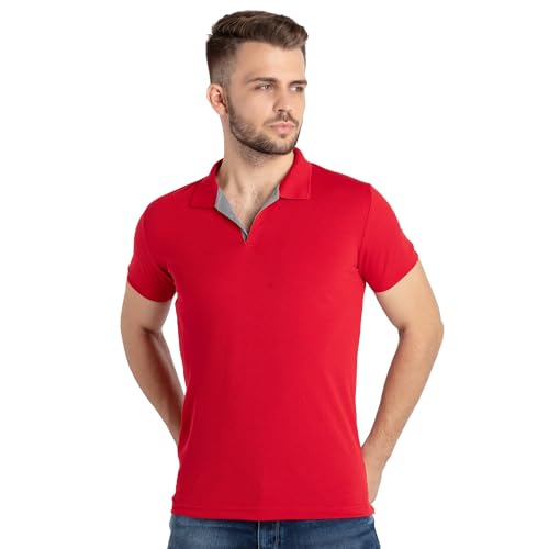 Image of Status Quo Men's Polo T-Shirt | Rich Cotton Blend | Slim Fit | All Day Comfort | Contrast Inner Placket | Polo Collar