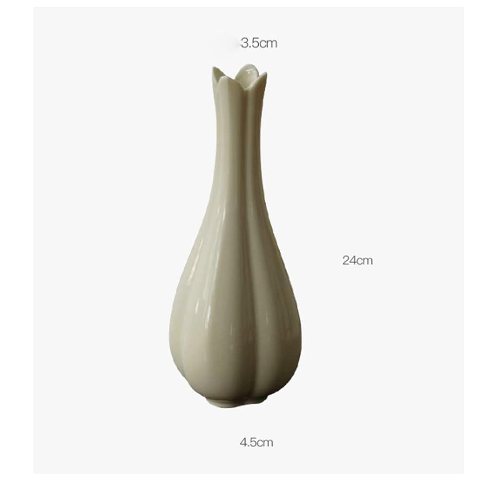 Trockenblumen-Keramikvase, grüne Pflanze, Neuer chinesischer Stil, Arbeitszimmer, Teeraum, humanistische ästhetische Dekoration