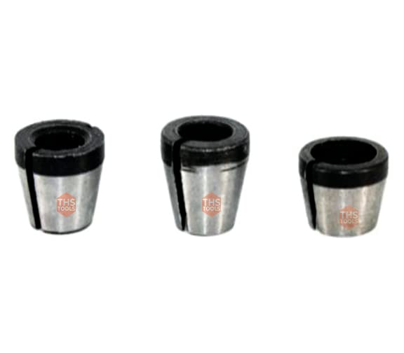 Sponsored Ad - Carbon Steel 1/4 Collet Trimmer Cone (6 mm and 6.35 mm and 8mm) - Pack of 3 Pieces