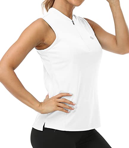 Women's Sleeveless Tennis Shirt Golf Shirts for Women Quick Dry Pickleball Shirts UPF 50+ Sportswear T-Shirts with Zipper2