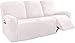 LINGKY Recliner Schonbezüge Recliner Cover Sofa Slipcover Sofabezug 8-teilige Möbelschutz Couch Rich Velvet Plüsch Form Fit Stretch Stylish Soft Mit Elastischem Boden (Elfenbein)