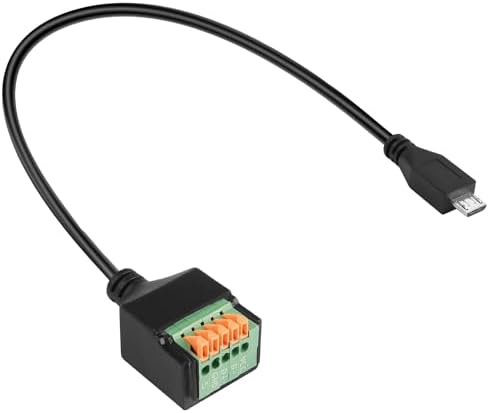 Amazon.com: QIANRENON Micro USB Male to 5Pin Spring Crimp Terminal ...