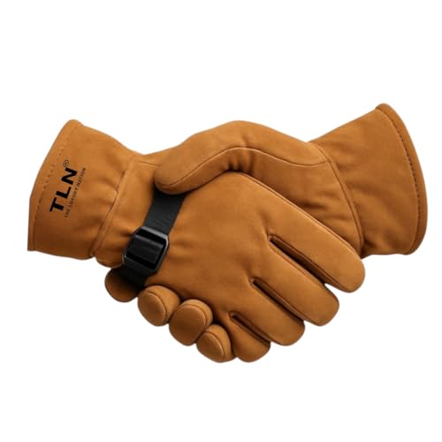 Image of TLN Genuine Leather Gloves for Men | Premium Soft Driving, Biking & Winter Gloves, Warm, Stylish & Durable Hand Gloves for Outdoor & Daily Use