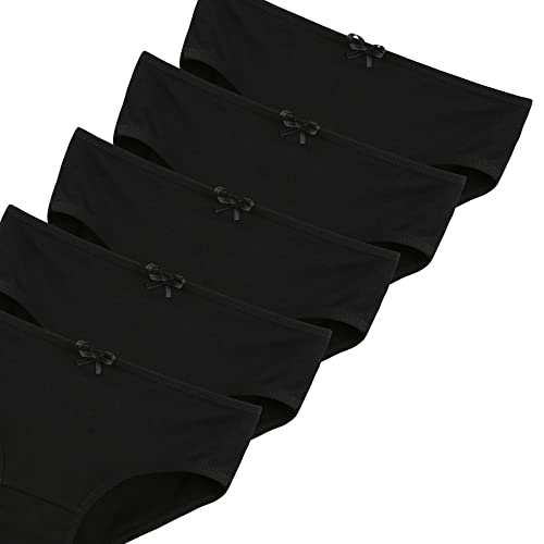 Donella Girls' Soft Cotton Underwear - Kids Bikini Brief Panties for Girls and Toddlers 5-Pack, Age: 2-152