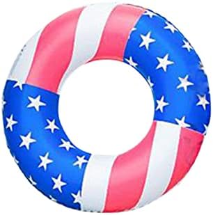 Pool Float, 32 Inch Pool Tubes for Kids,American Flag Pool Rings for Lake Beach Swimming Pool Party River