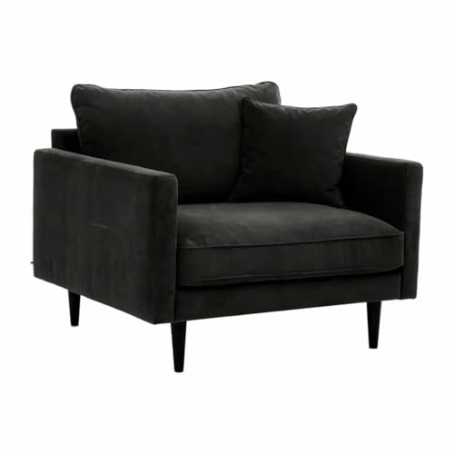 Paris Prix Atmosphera Créateur d'intérieur - Fauteuil XL Velours Candice 110cm Vert Kaki