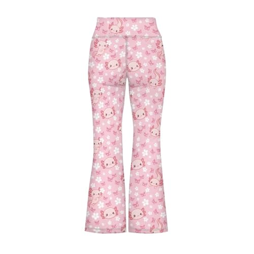 Image of Girls Flare Leggings 5-14T Cute Bell Bottoms for Girl Yoga Pants for Gym