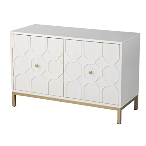 Tkfdc Wooden 2 Door Decorative Cabinet - White Living Room Dining Room Tv Cabinet Storage Sideboard #TOP4