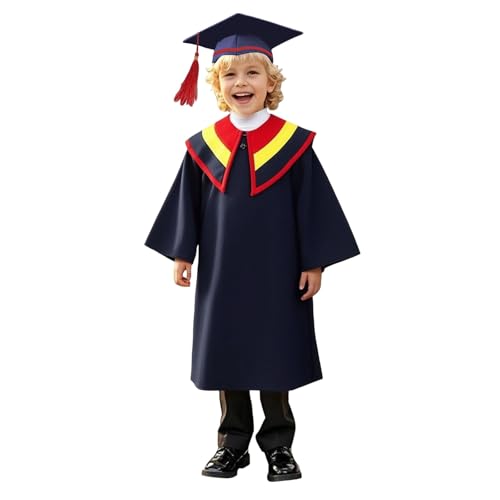 Image of Kindergarten 2025 Graduation Cap and Gown Tassel Sets with Charm 2PCS Graduations Stoles for Kids Grad Party Clothes