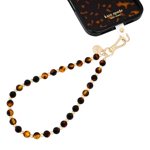 kate spade new york Amuleto de telefone - Cordão destacável para celular com cartão âncora - conta de tartaruga
