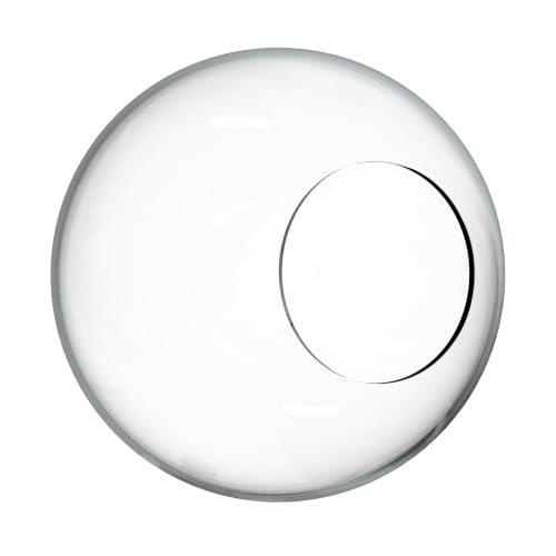 Image of KASTLITE 12 inch Clear Acrylic Lamp Post Globe with 5.25 inch Neckless Opening | Plastic Street Light Cover - Made in USA, UV Resistant - Outdoor Yard & Pathway Lighting Diffuser - Not Glass