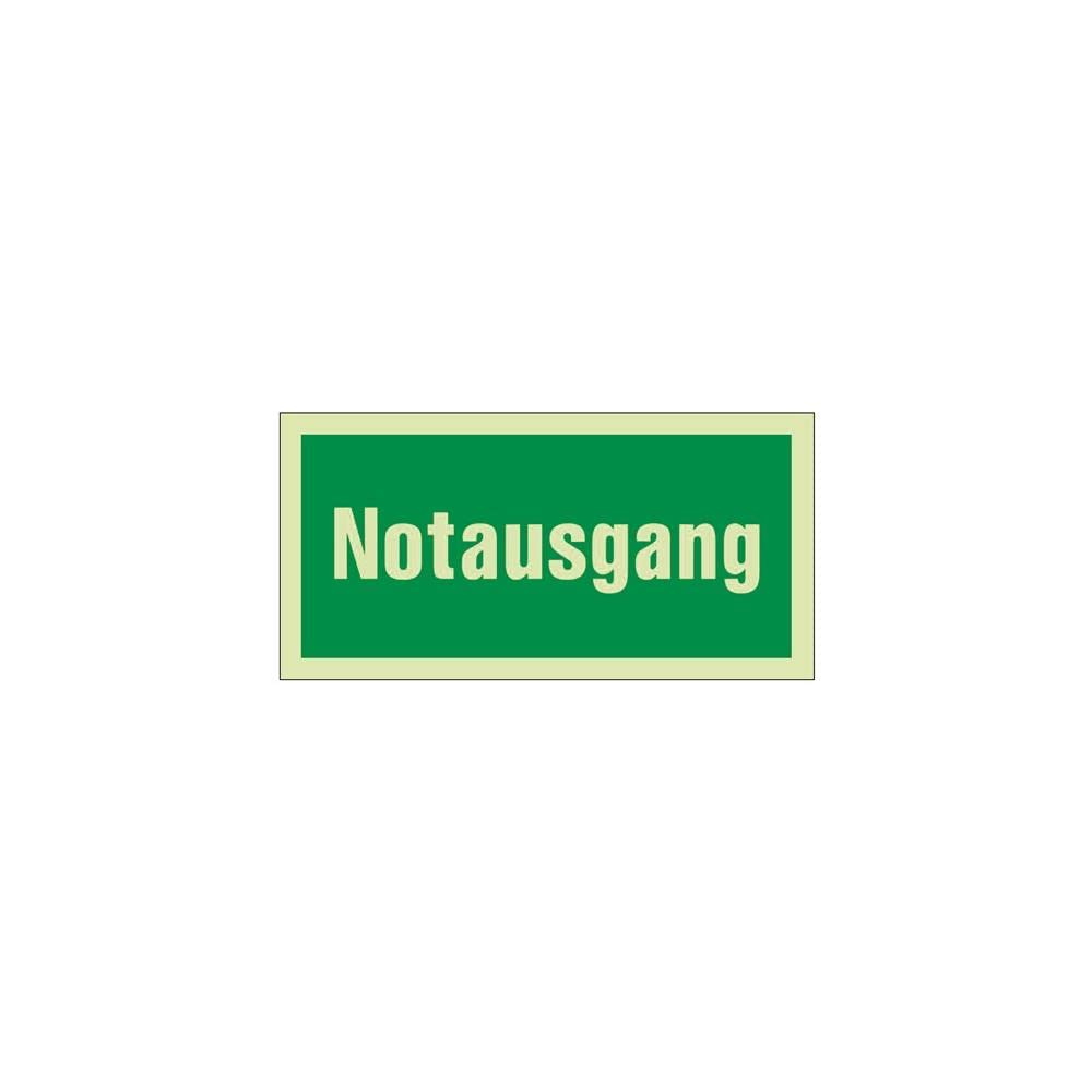 Señal de salida de emergencia B.297xH.148mm plástico verde/blanco fotoluminiscente