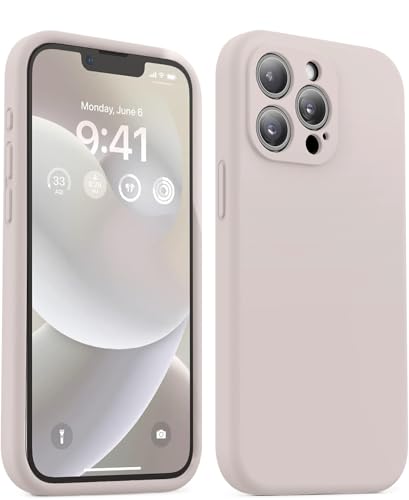 Image of DIZORO Square Candy Case Compatible for iPhone 13 Pro Max Shockproof Slim Back Cover Liquid Silicone Case with Camera Protection (Off White)
