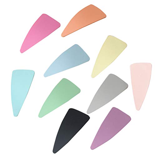 Snap Hair Clips,10pcs Colorful Triangle Hair Clips Polish Barrettes Hairpins Headwear Hair Accessories for Girls Women