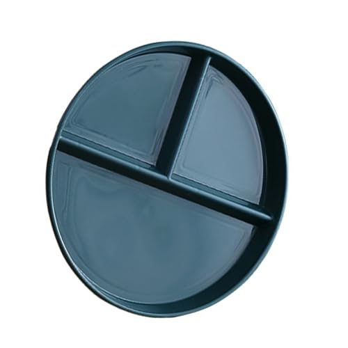 CONGARTENO Three-compartment Plastic Food Plate Easy to Clean for Breakfast Healthy Eating Serving Tray for Parties Gatherings Sturdy Stylish Design