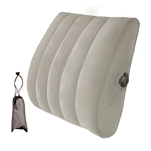 Consejos para Comprar Almohadas hinchables - solo los mejores. 44 Almohada hinchable de apoyo lumbar hinchable, cojín de respaldo portátil para asiento de coche, silla de oficina, silla ajustable, con bolsa de almacenamiento para hombres y...