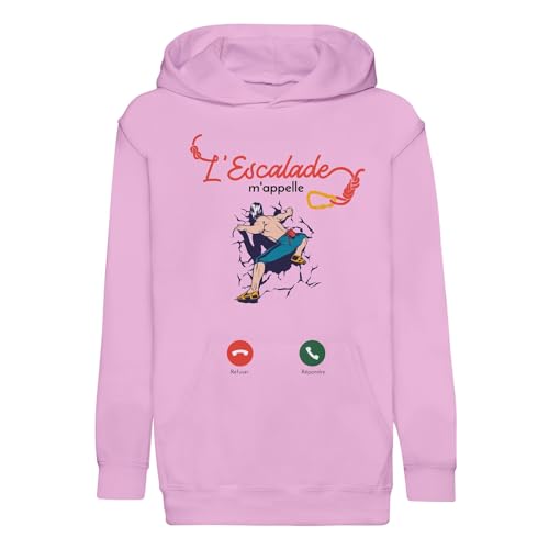 Sweat à capuche enfant l'escalade m'appelle finition premium sport outdoor