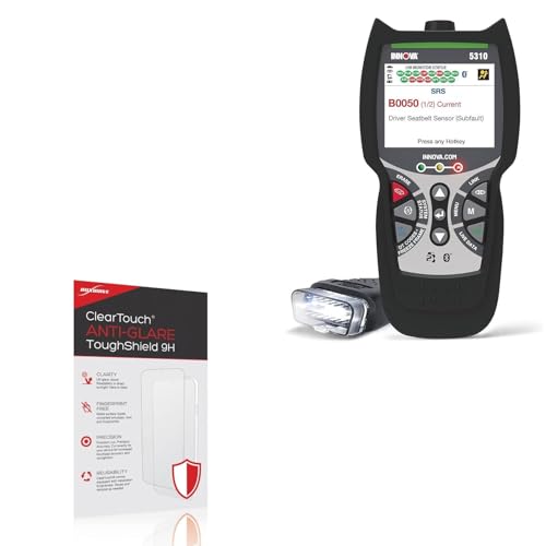 BoxWave Screen Protector Compatible With Innova 5310 OBD2 Scanner Diagnostic Tool (2.8 in) - ClearTouch Anti-Glare ToughShield 9H (2-Pack), Anti-Glare 9H Tough Flexible Film Screen Protector