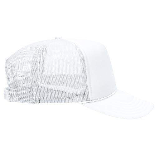 Image of OTTO Polyester Foam Front 5 Panel High Crown Mesh Back Trucker Hats in 97, Bulk, Wholesale