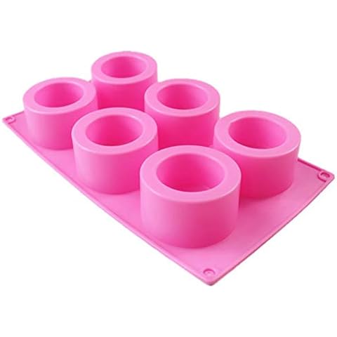Baiyao 6-Cavity Round Silicone Shot Glass Cup Mold Handmade Epoxy Resin Mould Ice Cube Tray DIY Craft Cover