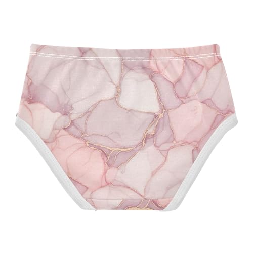 Cotton Toddler Girls Underwear Pink Marble Golden Stripes Panties for Girl Fancy Underpants Briefs 2t2