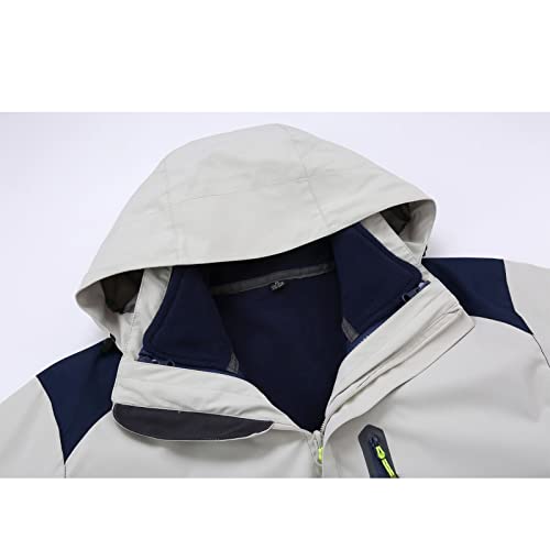 GLSR Jaqueta masculina à prova d'água, forro de lã removível, roupas esportivas de inverno para esq