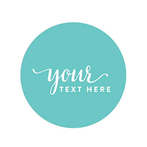 Andaz Press Fully Personalized Collection, Round Circle Gift Label Stickers, Custom Made Any Name, Your Text or Logo Here, 40-Pack, for Presents, Gifts, Favors, Boxes, and Treat Bags