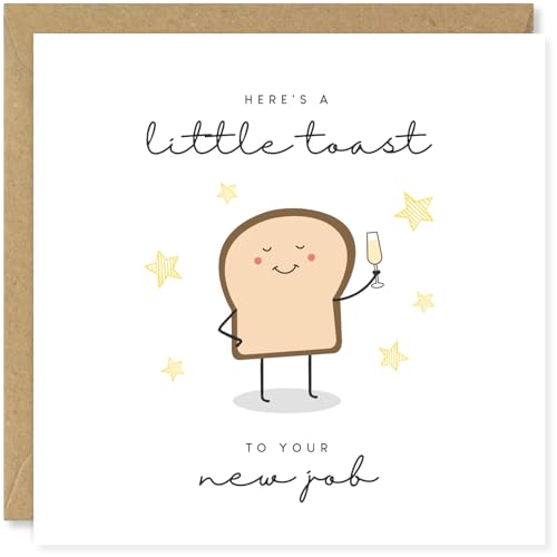Beau Willows Funny New Job Card - Heres a Little Toast to Your New Job Congratulations Well Done Card