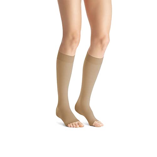Image of JOBST Opaque Compression Stockings, 15-20 mmHg, Knee High, Open Toe