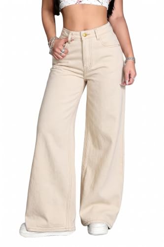 Image of Women's Black High Waist Denim Jeans | Straight, Relaxed, Wide Leg & Baggy Fit | High Rise Loose Oversized Denim Pants for Women | Comfortable Casual Everyday Wear | Oversized Woman baggys
