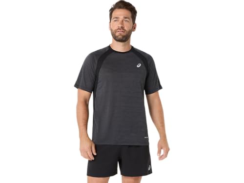 ASICS Men's Road Short Sleeve TOP Running Apparel, M, Performance Black
