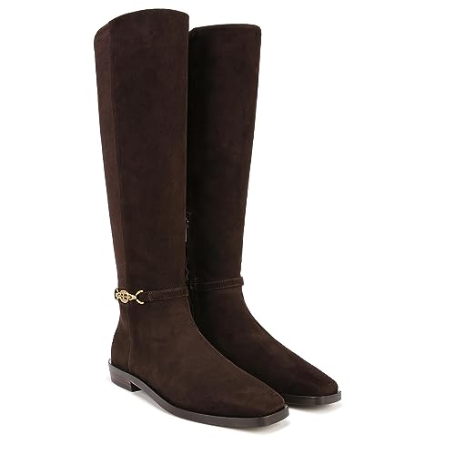 Sam Edelman Clive Botte haute d'une finition haut de gamme en cuir noir pour femme
