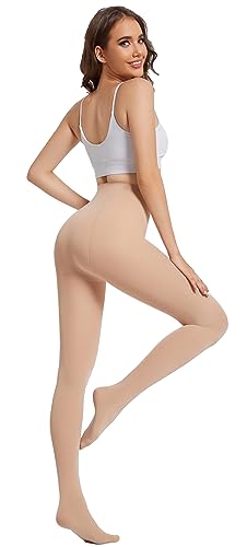 Image of HeyUU Women's 80D Ultra Soft Opaque Tights, High Waist Solid Color Footed Pantyhose with 29 Colors