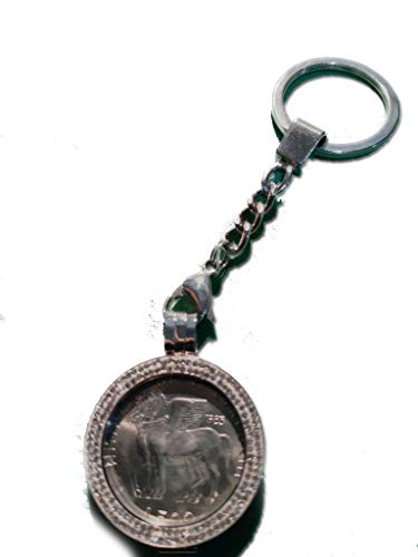 Llavero joya moneda 500 lire de plata 1985 dile adiós a los llaveros comunes