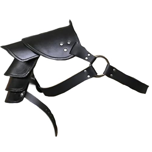 Pauldron armure épaule viking cuir PU réglable vintage déguisement halloween cosplay - 6