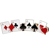 IUSOT 8 Stück Anstecker Pin, Schützenfest Anstecker, Poker Zubehör, Poker Geschenk, Pin Anstecker, Ausgefallenes 8-teiliges Poker-Accessoire-Set: Anstecker