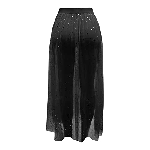 Jupe maxi 2 en 1 galaxie en tulle pour déguisement adulte femme