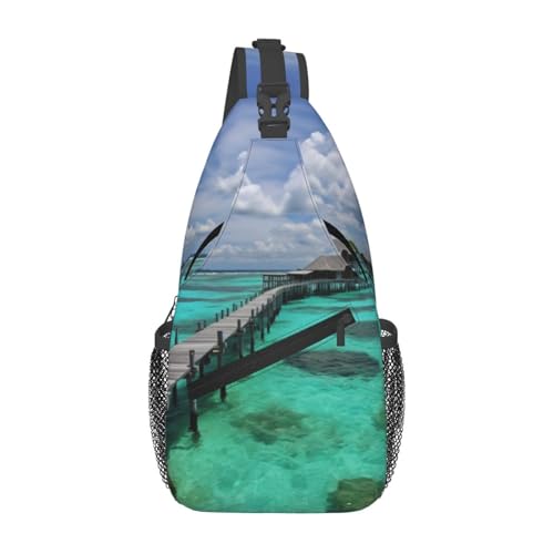 Bolso Cruzado Deportivo para Hombre y Mujer Negro