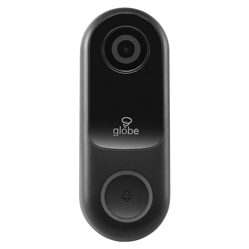 Globe Electric Wi-Fi Smart Video Doorbell, Hardwired, No Hub Required,