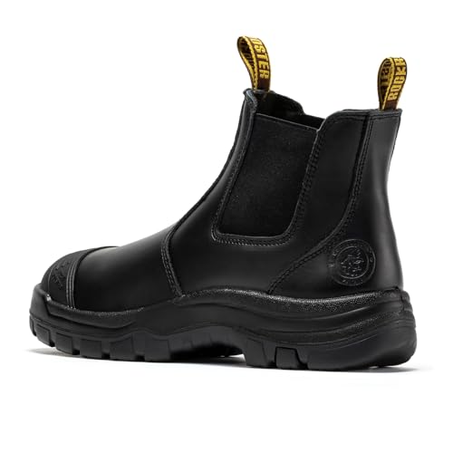 ROCKROOSTER Lumen - 6 inch Soft Toe Rubber Outsole Slip On Work Boots for Men AK227NTRB3