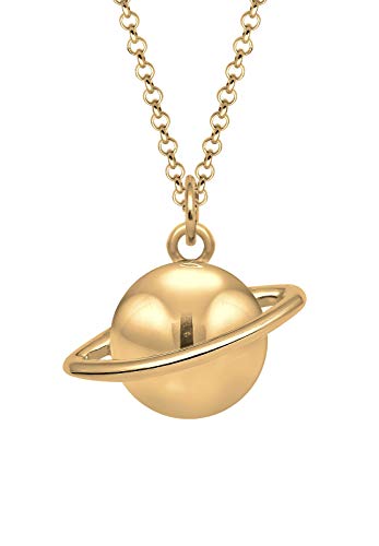 Collier planète Saturne astro argent femme pendentif astronomie espace argenté
