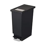 新輝合成 トンボ ユニード ゴミ箱 蓋を開けずにごみを捨てられる プッシュタイプ 軽いペダルでサッと開く 30リットル ブラック 幅23.5×奥行41.5×高さ49.5cm 蓋付き 日本製