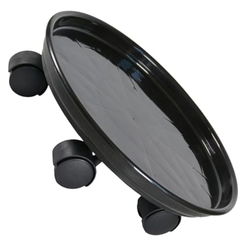 HIAKDOFT 万向転キャスター付き植木鉢トレー 耐荷重安定設計 車輪付きプラントベース 水受け皿 防水多肉植物ポット用 屋内観葉植物鉢収納お